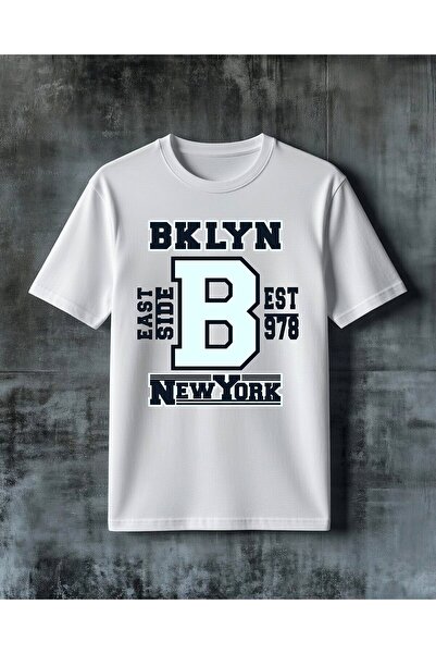 COMVİCHO Bklyn Newyork Printed Oversize T-Shirt