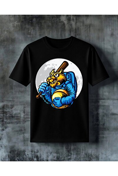 COMVİCHO Saldiri Canavar Logo Printed Oversize T-Shirt