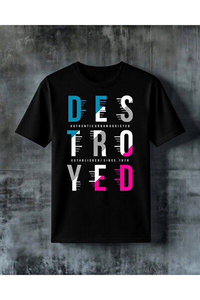 COMVİCHO Logo Design Printed Oversize T-Shirt