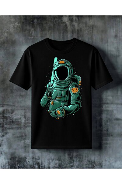 COMVİCHO Astronaut Space Suit Printed Oversize T-Shirt