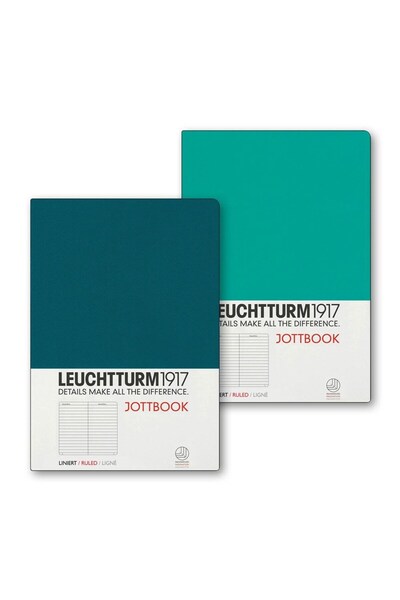 Leuchtturm1917 Jottbook A5 Çizgili 2'li Set Emerald-Pacific Kapak 362696