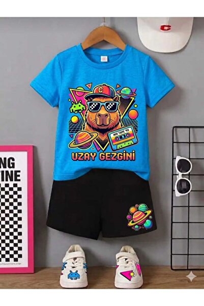 NC Nicee Clothes Tricou și pantaloni scurți de vară pentru copii, unisex (Căl...