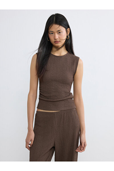 LC Waikiki Crew Neck Textured Women's Tank Top