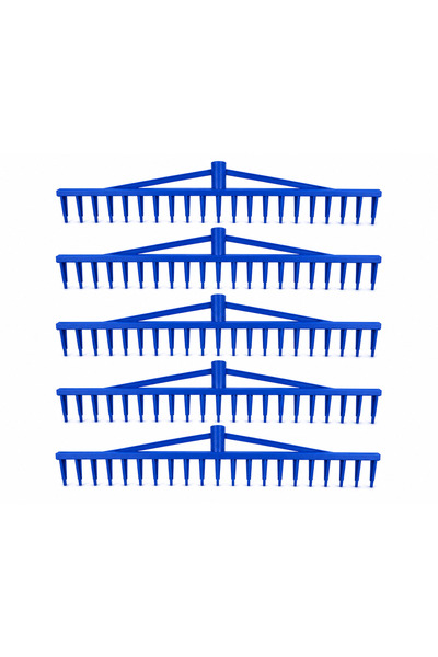 Erhan Set 5 Greble Plastic pentru Grădină 18 Dinți – Greblă pentru Frunze, Ia...