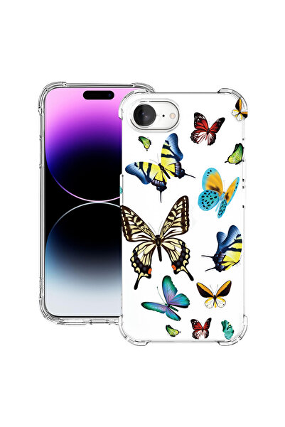 bestcase Αντικραδασμική Θήκη για Apple iPhone 17e, Όμορφες Πολύχρωμες Πεταλού...