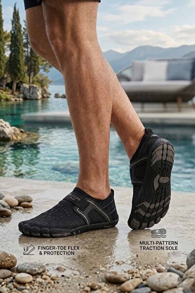 Dockers By Gerli Μαύρα ανδρικά παπούτσια για θαλάσση & παπούτσια Pro Wet Ground