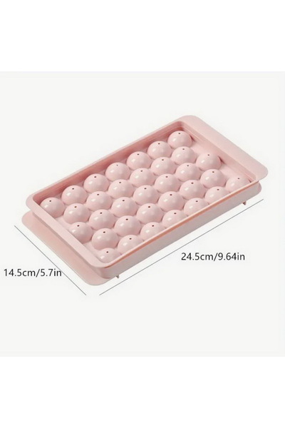 Choice Pink-1pc 1PC Premium Silicone Ice Cube Tray 33-Cavity round Diamond De...