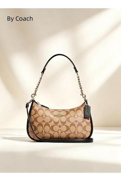 By Coach Teri Shoulder Bag In Signature Canvas for women Handbag Messager Bag