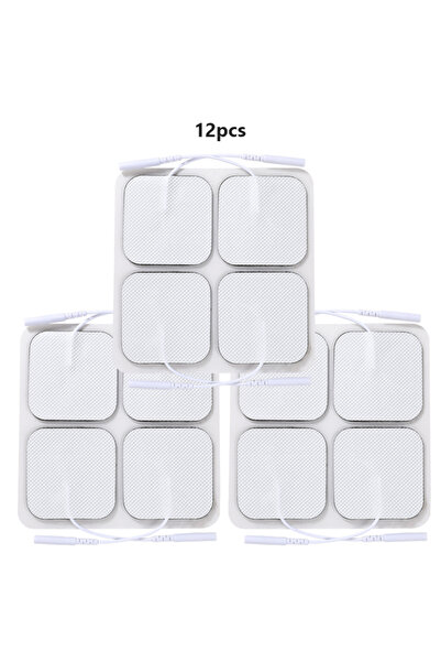 Choice white 12pcs 20/10-Pack 5x5cm Non-woven Electrode Pads Reusable for Mus...