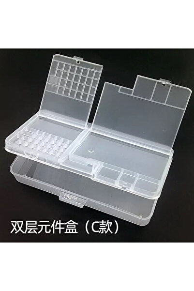 Choice1 Type C Double-layer Electronic Transparent Plastic Component Storage ...