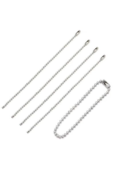 Choice7 1.5mm x 8cm 100pcs 8/10/12/15cm Rhodium Ball Bead Chains For DIY Keyc...