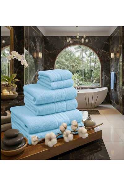 Dalys Set of 6 towels 100% Pakistani Cotton , 500gr