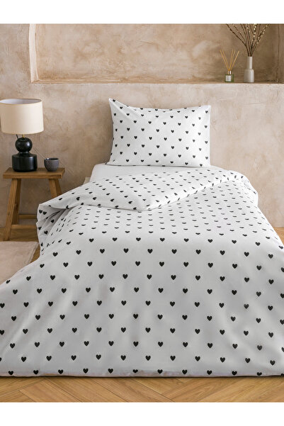 LC Waikiki Heart Print Cotton Single Duvet Cover Set