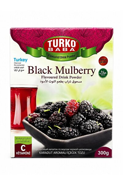 Turkobaba مسحوق شراب بنكهة التوت الأسود