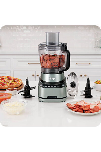 NINJA PrecisionPro BZ651EU 3-in-1 Food Processor, 850W, 2.1L, 4 Auto-iQ Programs