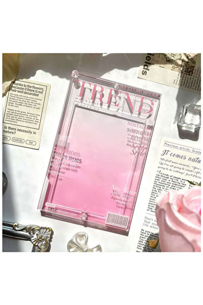 Choice1 5 inch Pink 1pc Magazine Style Acrylic Photo Frame for 3 inch Polaroi...