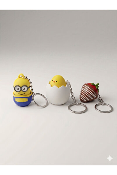 HibraPrint مجموعة سلسلة مفاتيح مكونة من 3 قطع لتخفيف التوتر 2
