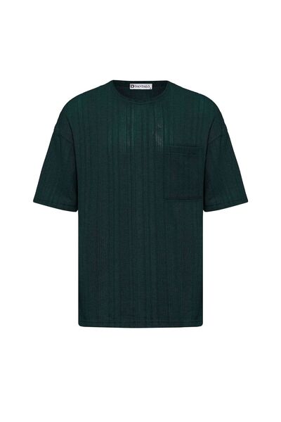 S13 Store Oversize Cep Detaylı Triko Tişört