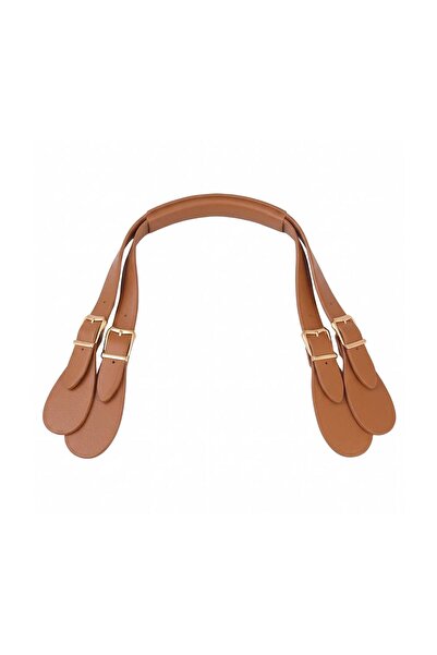 Ritzz Adjustable Leather Bag Handle (Pair) with Gg / Gold Accessories - Tan