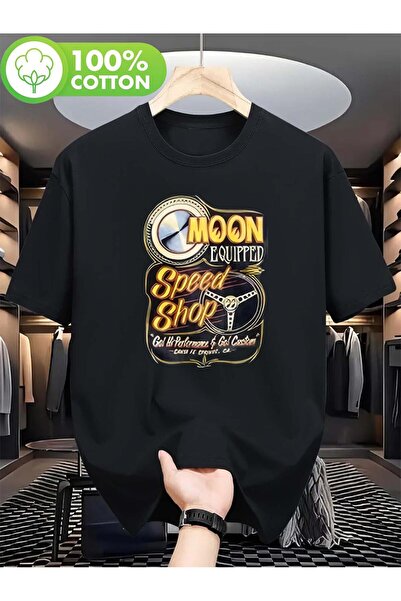 bolivia's تي شيرت رجالي ثقيل الوزن من Mooneyes بتصميم Hot Rod كلاسيكي - تي شي...