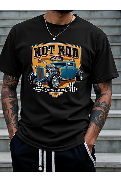 bolivia's تي شيرت رجالي من Top PickLocalHot Rod Garage بوزن 180 جرام مصنوع من...