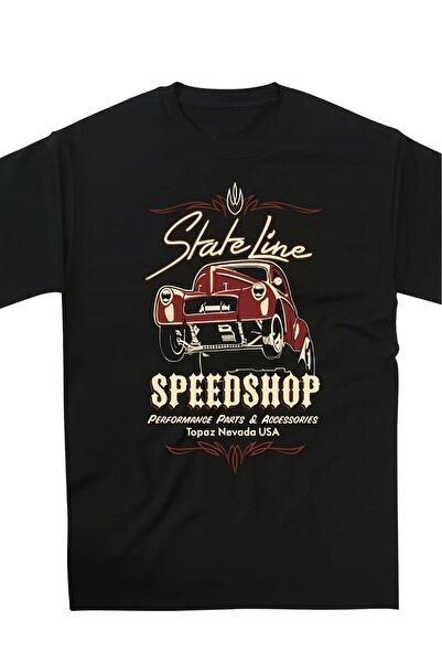 bolivia's أفضل خيار لتيشيرت رجالي بتصميم Hot Rod من State Line Speedshop Drag...