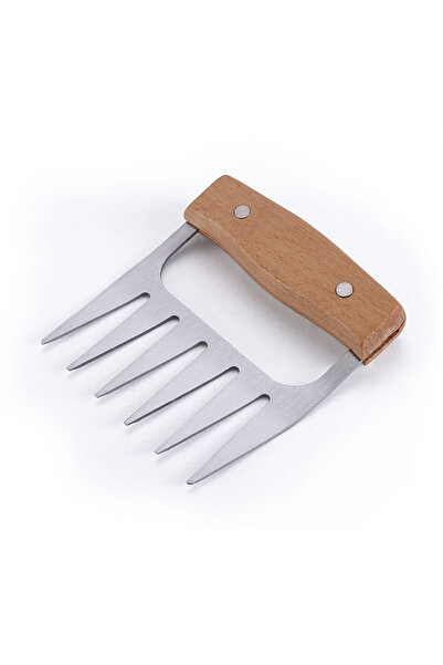 Choice black Stainless Steel Meat Divider with Wooden Handle,Bear Claw Fork. ...