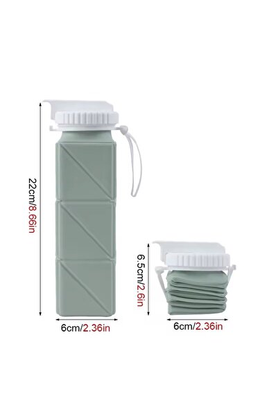 Choice 620ml AS 1pcs 620ml Square Silicone Folding Mug Portable Food Grade Sp...