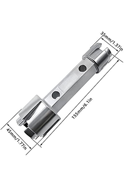 Choice 1Pc Tub Drain Remover Wrench Dual Ended Drain Wrench Tool Zinc Alloy W...