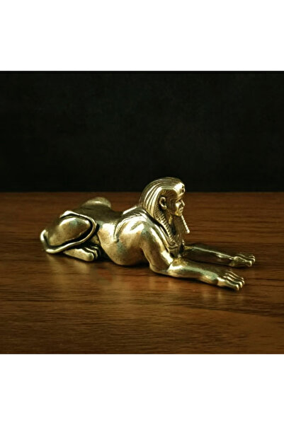 Choice 1pc Vintage Brass Desktop Figure of Sphinx with Human Face, Perfect Gi...