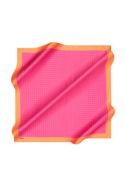Aker Dark Pink 90X90 Silk Crepe Satin Scarf