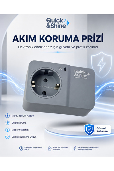 Arçelik Orijinal Gerçek Akım Korumalı Priz Tekli (1050 J Yüksek Kalite)