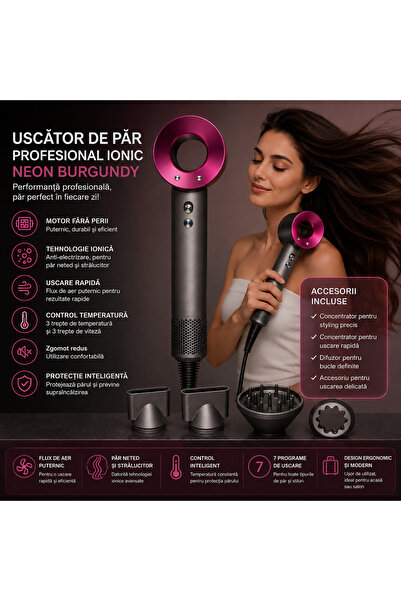 OEM Professional Ionic Hair Dryer, Brushless Motor, Fast Drying, Temperature ...