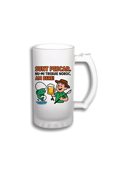 peGiftuiala Personalized beer mug 500 ml – "I am a fisherman"