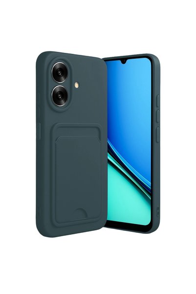 TheGencoo Realme Note 60 Kelvin Silicone with Business Card Holder - Dark Green