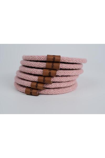Fabrix Home Set of 6 Handmade Cotton Coasters Pink Bohemian Coffee Corner Decor