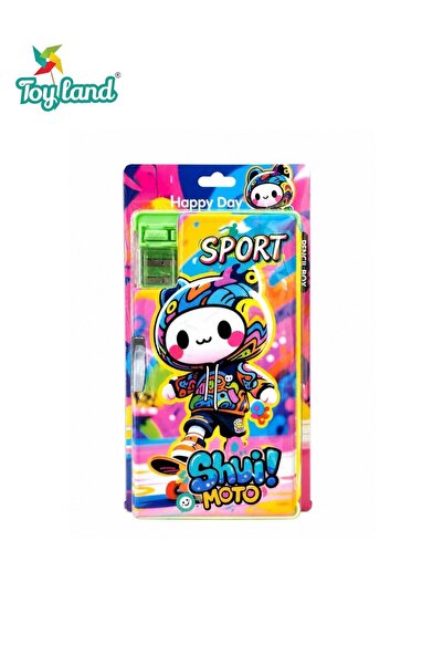 TOY LAND Cute Cartoon Sport Pencil Box Set with Sharpener for School Kids, Co...