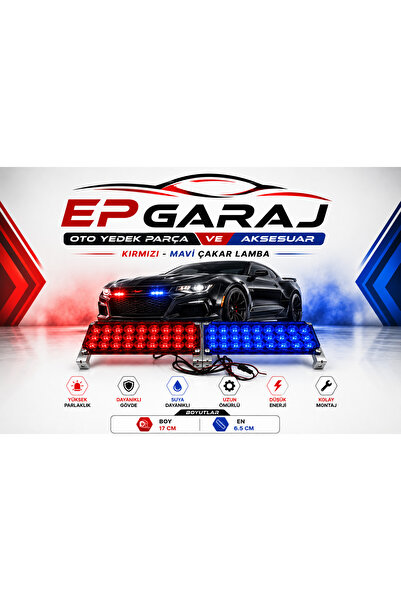 EP GARAJ OTOMOTİV ÜNİVERSAL BÜTÜN ARAÇLARA UYUMLU KIRMIZI – MAVİ ÇAKAR LAMBA ...