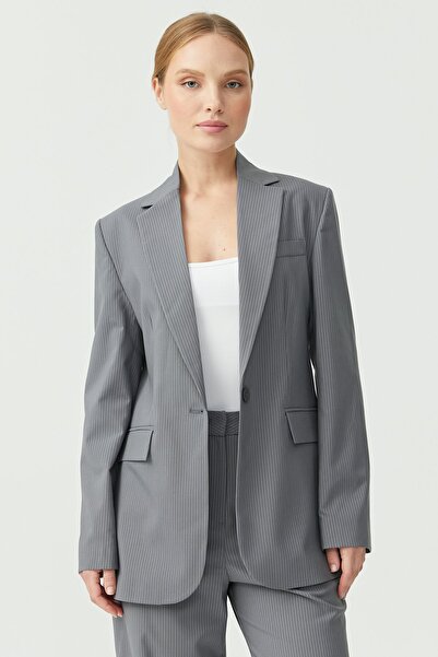 PAULMARK Striped Single Button Jacket