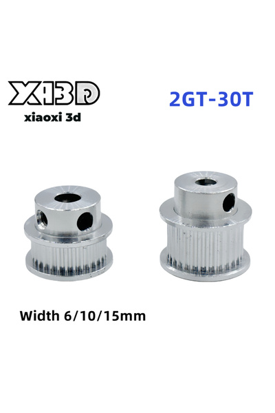 Choice4 5mm 10mm 1PCS GT2 Timing Pulleys 2GT 30T Tooth Teeth Bore 5/6/6.35/8/...