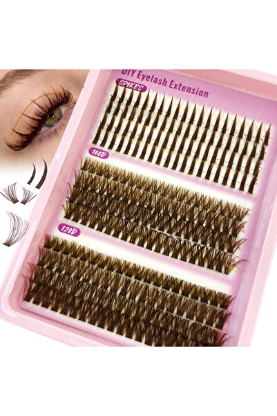 Choice3 رموش صناعية طبيعية بلون بني MIX 0.05mm D PP-Z02 HBZGTLAD Spikes 40P-1...