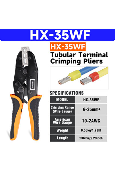 Choice HX-35WF Crimping Pliers for Tubular & Pin-type Terminals Cold-pressed ...