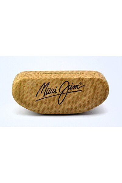 Maui Jim علبة نظارات صلبة كبيرة الحجم من الخيزران طراز GORUNLU SARI ISTRIDYE ...