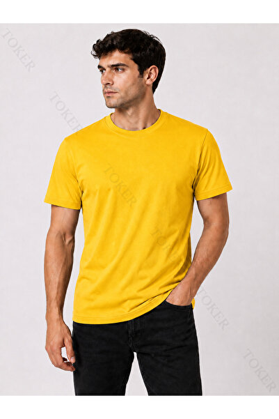 TOKER TEKSTİL Tricou cu mânecă scurtă cu guler rotund