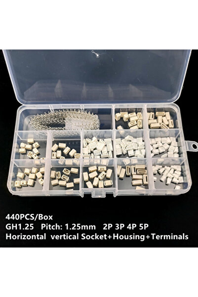 Choice 440pcs GH1.25 2p 3p 4p 5p 1.25mm Pitch Terminal Kit / Housing / SMD Pi...