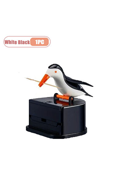 Choice White Black-1PC Automatic Toothpick Dispenser Bird Design Push Button ...
