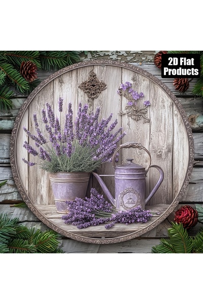 Choice 20x20cm 3 2D 8in Planar Lavender Wooden Circular Disc Home Garden Farm...