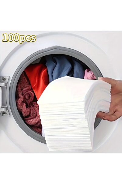 Choice أقراص التقاط الألوان البيضاء (100 قطعة) لمنع تلوين وتسرب الأقمشة، مناس...
