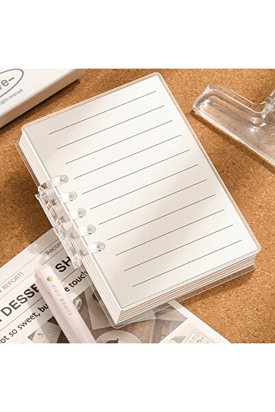 Choice4 دفتر ملاحظات فضي محمول بحجم A7 مكون من 80 ورقة قابلة للنزع بتصميم كرت...