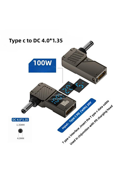 choice2 محول من نوع C إلى قابس DC بقوة 100 واط ومقاس 4.0×1.35 ملم، محول شحن U...